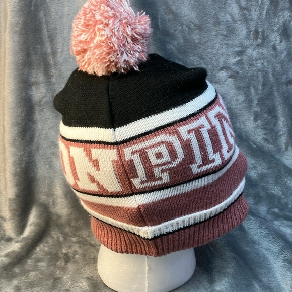 Pink Nation Knit Hat with Pom - Picture 4 of 10